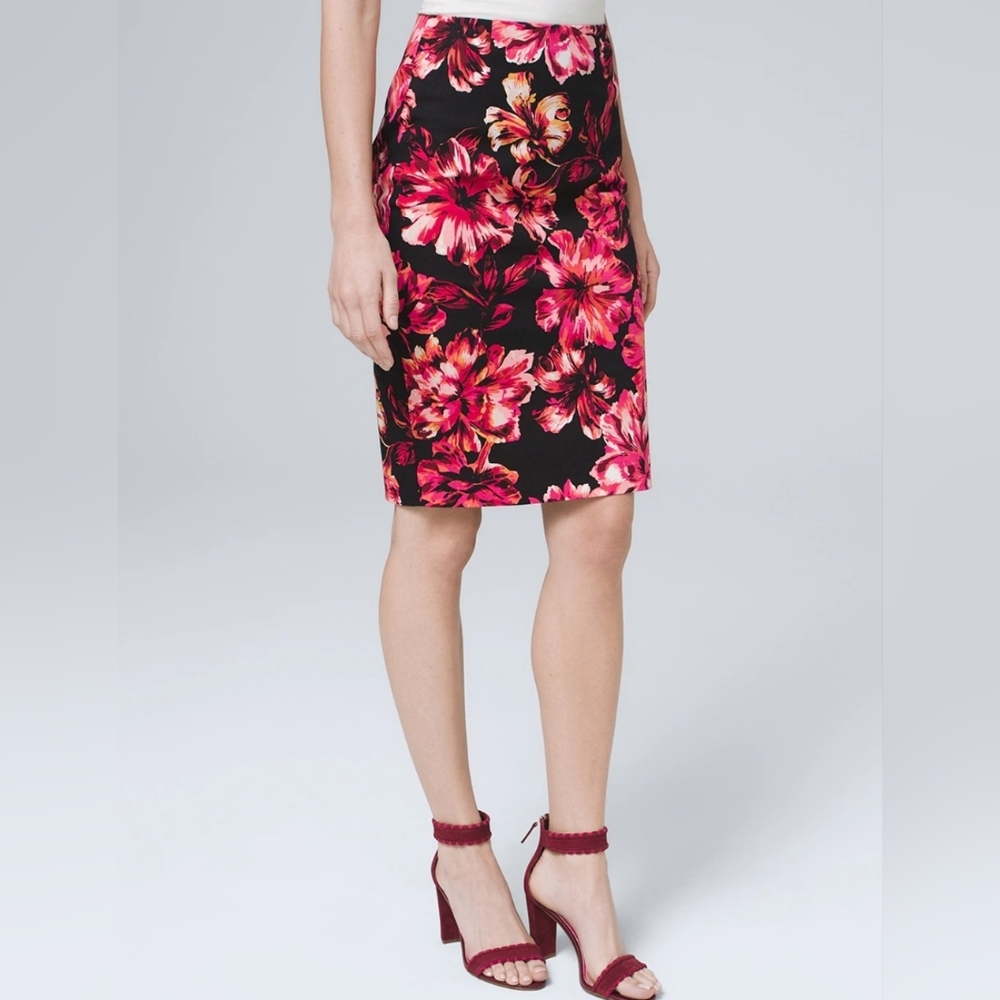 NWT White House Black Market Floral Pencil skirt